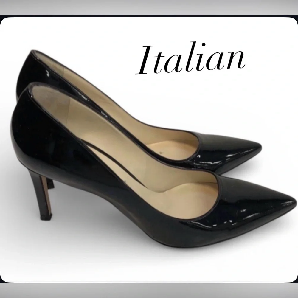 Roberto Festa Leather Black Heels Made in Italy